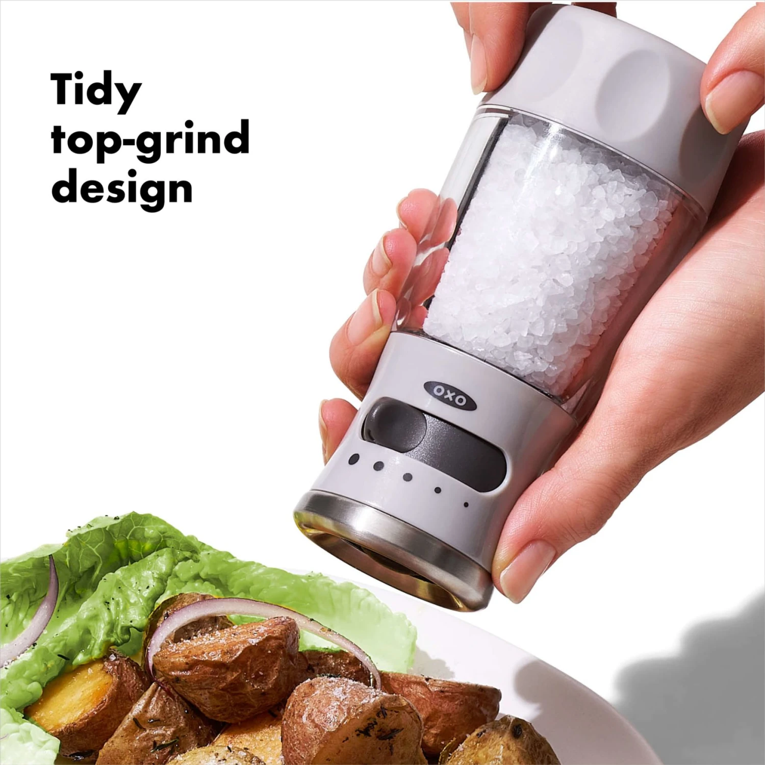Contoured Mess-Free Salt Grinder Contoured Mess-Free Salt Grinder -OXO Kitchen Essentials 11312400 thumbnails 8 1