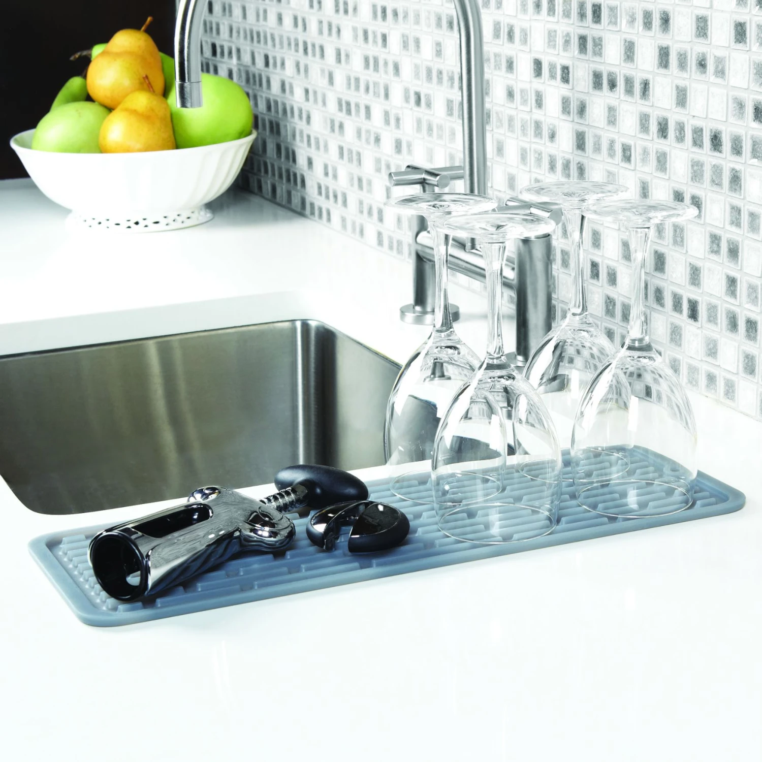 Silicone Wine Glass Drying Mat Silicone Wine Glass Drying Mat -OXO Kitchen Essentials 1372100 5 silicone wine glass drying mat