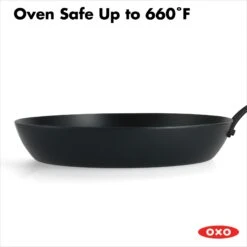 OXO Obsidian Carbon Steel 12" Frypan With Silicone Sleeve -OXO Kitchen Essentials cc005101 001 6