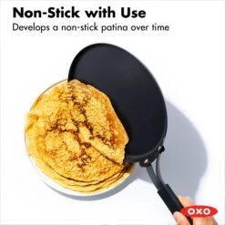 OXO Obsidian Carbon Steel 10" Crepe Pan With Silicone Sleeve -OXO Kitchen Essentials cc005102 001 4