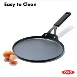 OXO Obsidian Carbon Steel 10" Crepe Pan With Silicone Sleeve -OXO Kitchen Essentials cc005102 001 8