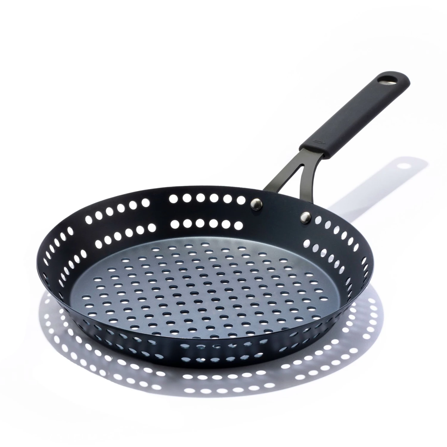 OXO Obsidian Carbon Steel 12" BBQ Frypan With Silicone Sleeve OXO Obsidian Carbon Steel 12" BBQ Frypan With Silicone Sleeve -OXO Kitchen Essentials cc005104 001 1