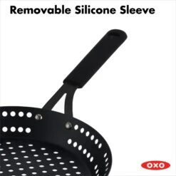 OXO Obsidian Carbon Steel 12" BBQ Frypan With Silicone Sleeve 3 OXO Obsidian Carbon Steel 12" BBQ Frypan With Silicone Sleeve -OXO Kitchen Essentials cc005104 001 4