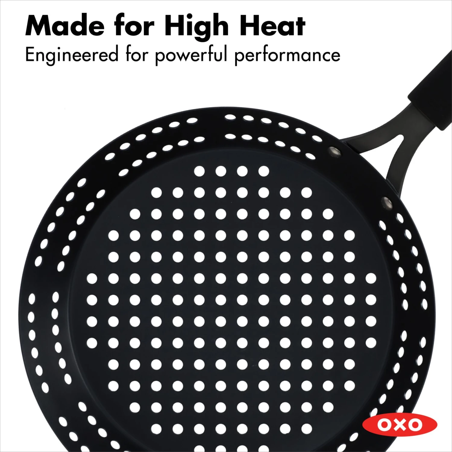 OXO Obsidian Carbon Steel 12" BBQ Frypan With Silicone Sleeve OXO Obsidian Carbon Steel 12" BBQ Frypan With Silicone Sleeve -OXO Kitchen Essentials cc005104 001 6