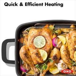 OXO Obsidian Carbon Steel Roaster With Rack -OXO Kitchen Essentials cc005106 001 7