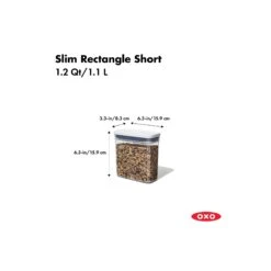 POP Container - Slim Rectangle Short (1.2 Qt.)