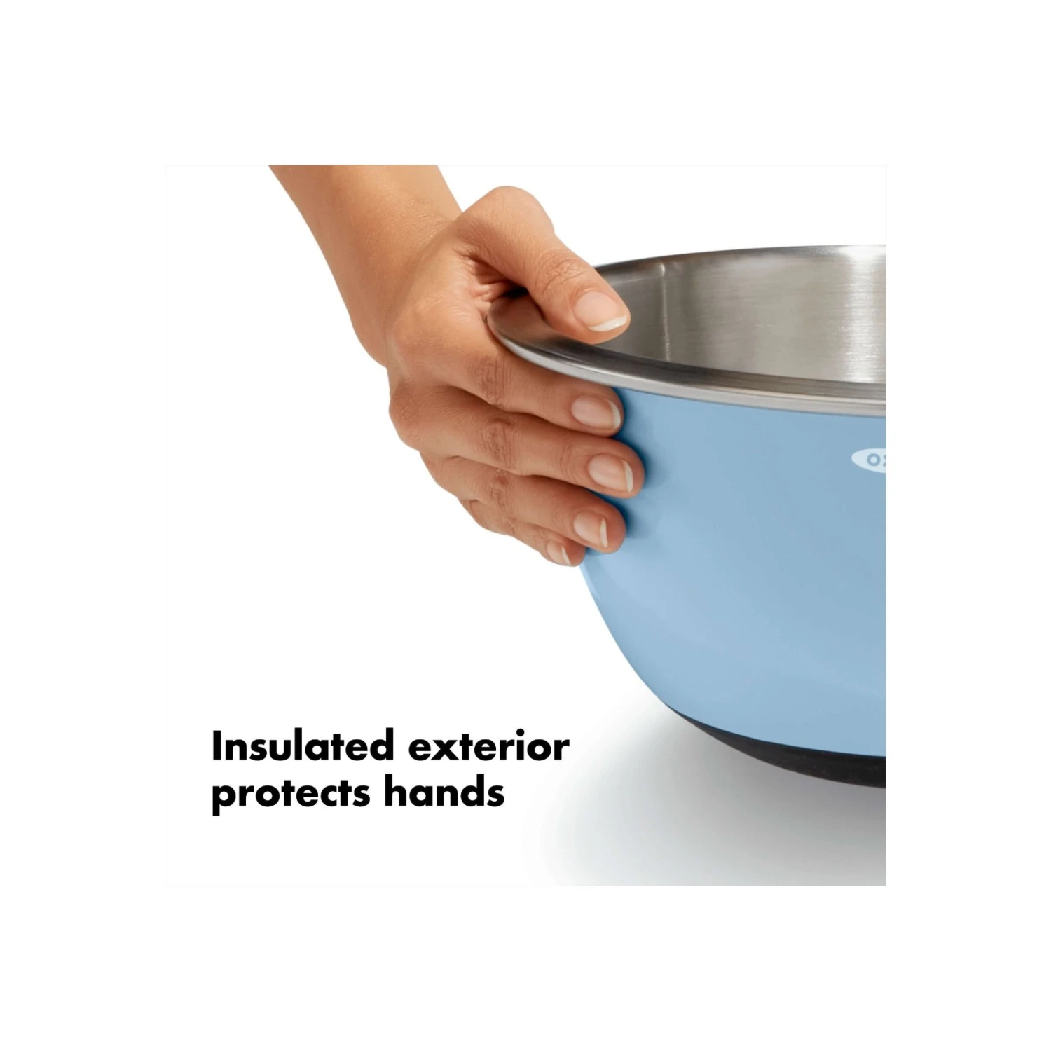 3-Piece Stainless Steel Mixing Bowl Set - Blue/Gray 3-Piece Stainless Steel Mixing Bowl Set - Blue/Gray -OXO Kitchen Essentials gg 11289200 8a 1