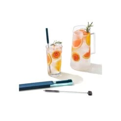 4-Piece Reusable Straw And Brush Set With Case