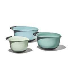 3 Piece Mixing Bowl Set - Cadet Blue, Tower Grey, Jade