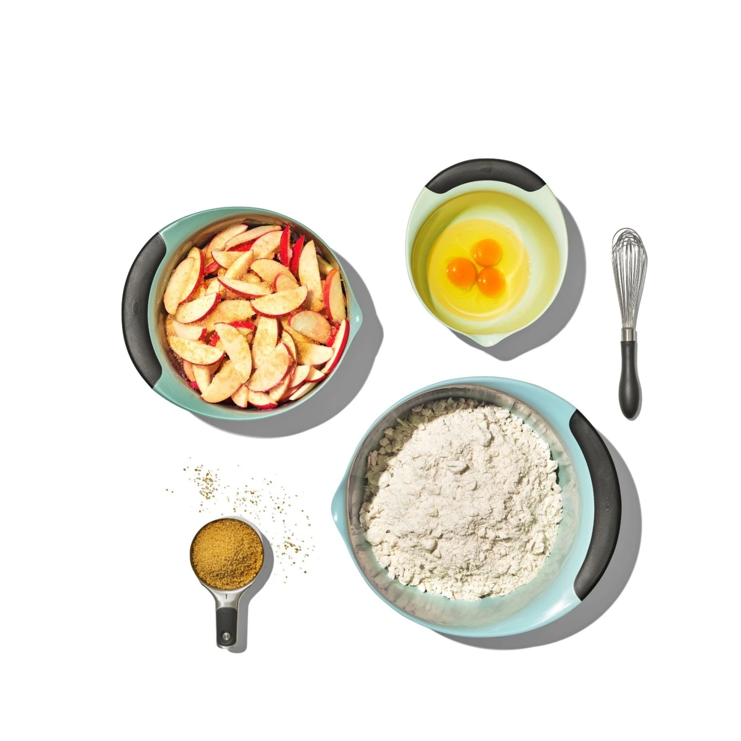 3 Piece Mixing Bowl Set - Cadet Blue, Tower Grey, Jade 3 Piece Mixing Bowl Set - Cadet Blue, Tower Grey, Jade -OXO Kitchen Essentials