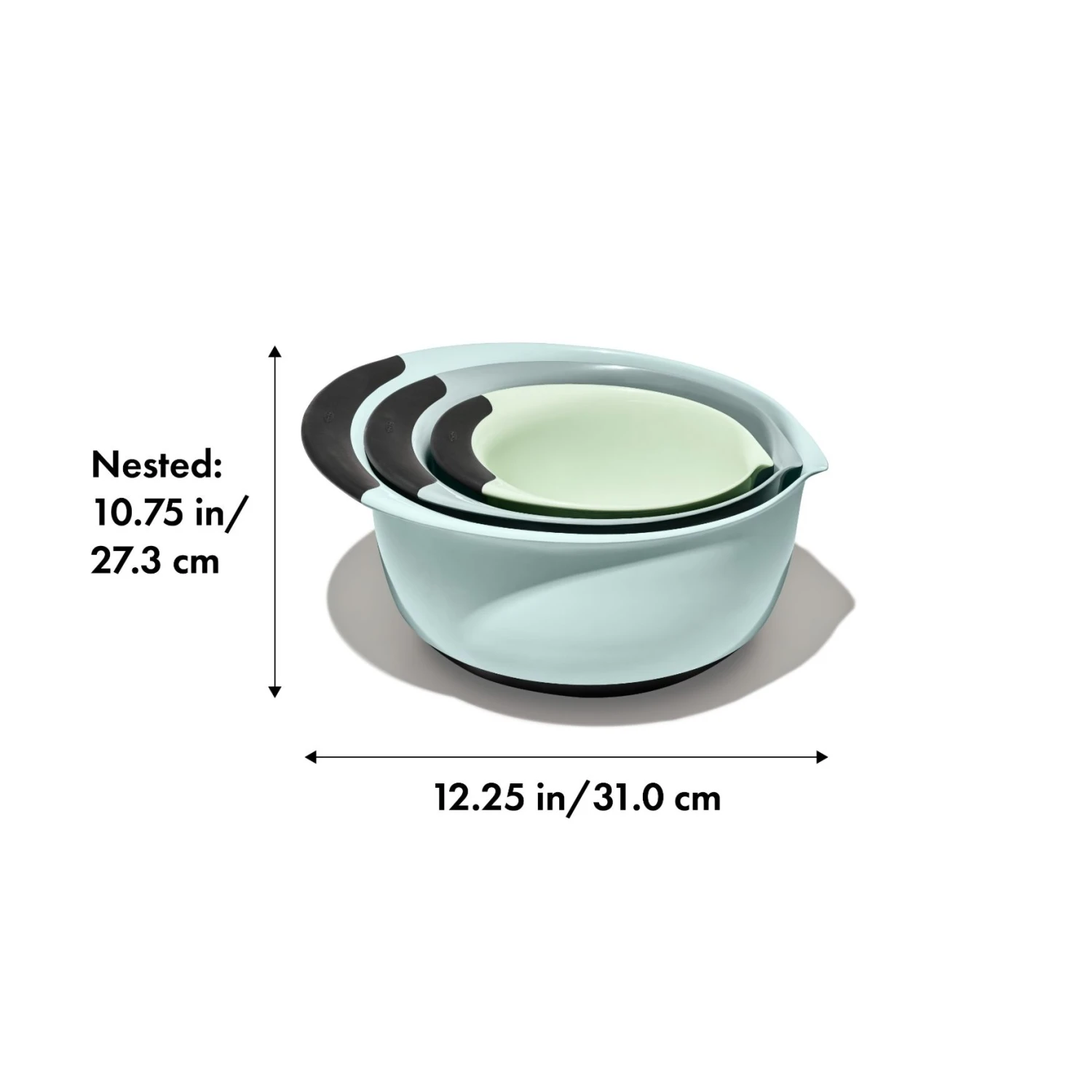 3 Piece Mixing Bowl Set - Cadet Blue, Tower Grey, Jade 3 Piece Mixing Bowl Set - Cadet Blue, Tower Grey, Jade -OXO Kitchen Essentials