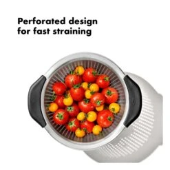 Stainless Steel 3 Qt./ 2.8L Colander 3 Stainless Steel 3 Qt./ 2.8L Colander -OXO Kitchen Essentials gg 11330800 stainlesssteelcolander3qt apdp 02