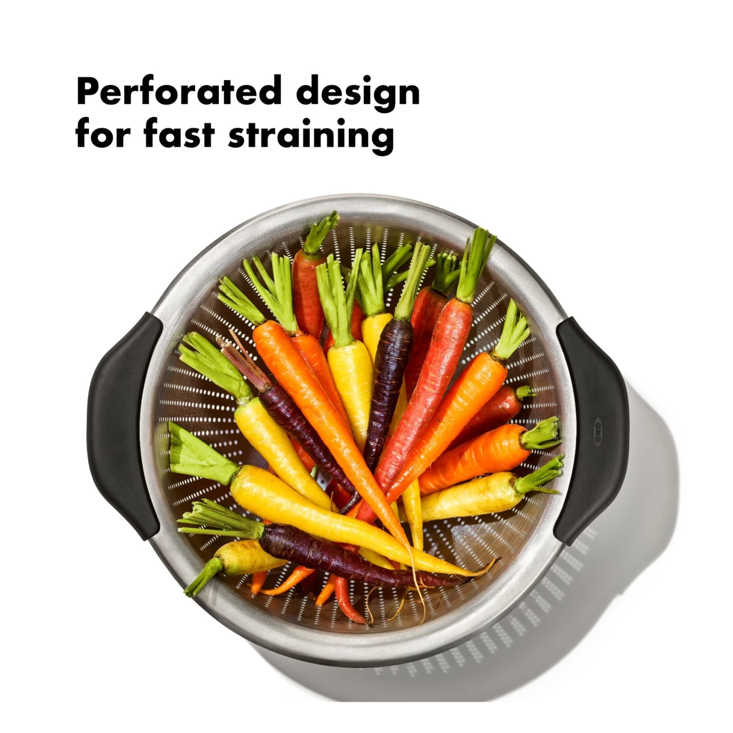 Stainless Steel 5 Qt./ 4.7 L Colander Stainless Steel 5 Qt./ 4.7 L Colander -OXO Kitchen Essentials gg 11330900 stainless steel colander 5qt apdp 02
