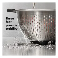 Stainless Steel 5 Qt./ 4.7 L Colander 4 Stainless Steel 5 Qt./ 4.7 L Colander -OXO Kitchen Essentials gg 11330900 stainless steel colander 5qt apdp 03