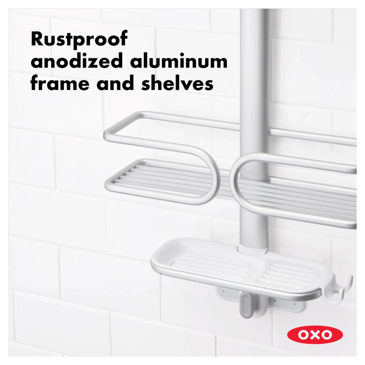 Aluminum 3 Tier Shower Caddy Aluminum 3 Tier Shower Caddy -OXO Kitchen Essentials gg 13208800 8 1