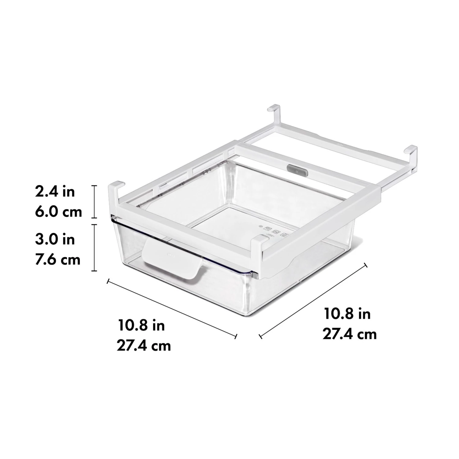 OXO Good Grips Refrigerator Undershelf Drawer 14 In OXO Good Grips Refrigerator Undershelf Drawer 14 In -OXO Kitchen Essentials gg 13346700 10inundershelfdrawer apdp 01 dim