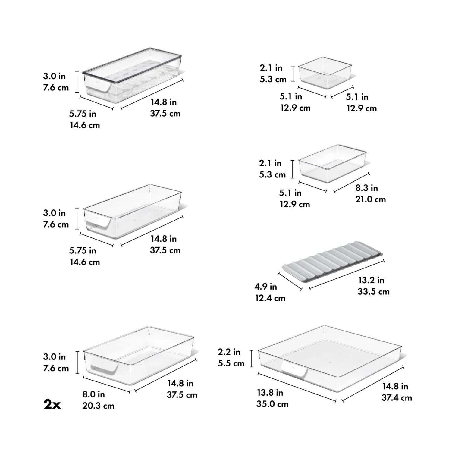 OXO Good Grips 8-Piece Refrigerator Organization Set OXO Good Grips 8-Piece Refrigerator Organization Set -OXO Kitchen Essentials gg 13347200 8pcfridgeorgoverhaulset apdp 01 dim