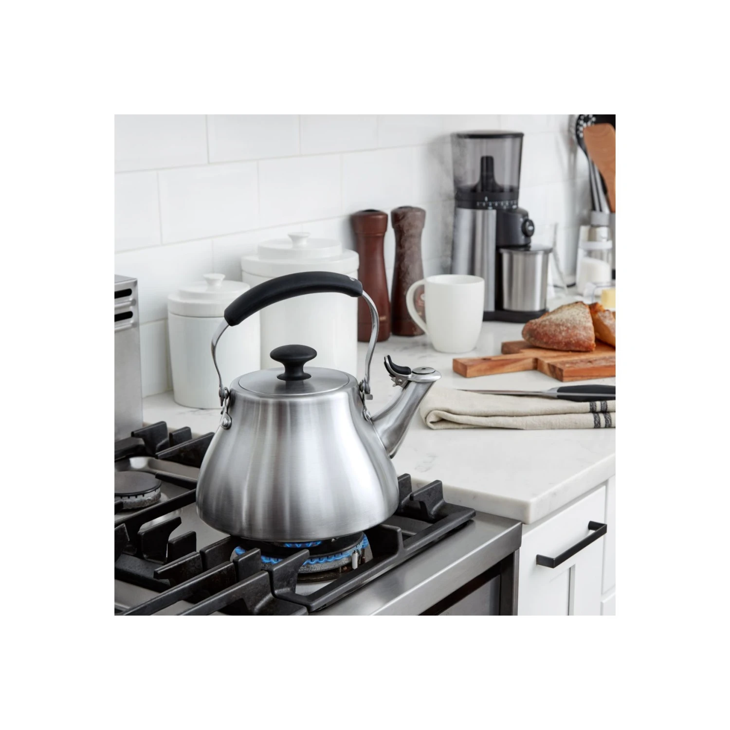 Classic Tea Kettle - Brushed Stainless Steel Classic Tea Kettle - Brushed Stainless Steel -OXO Kitchen Essentials gg 1479500 9 2