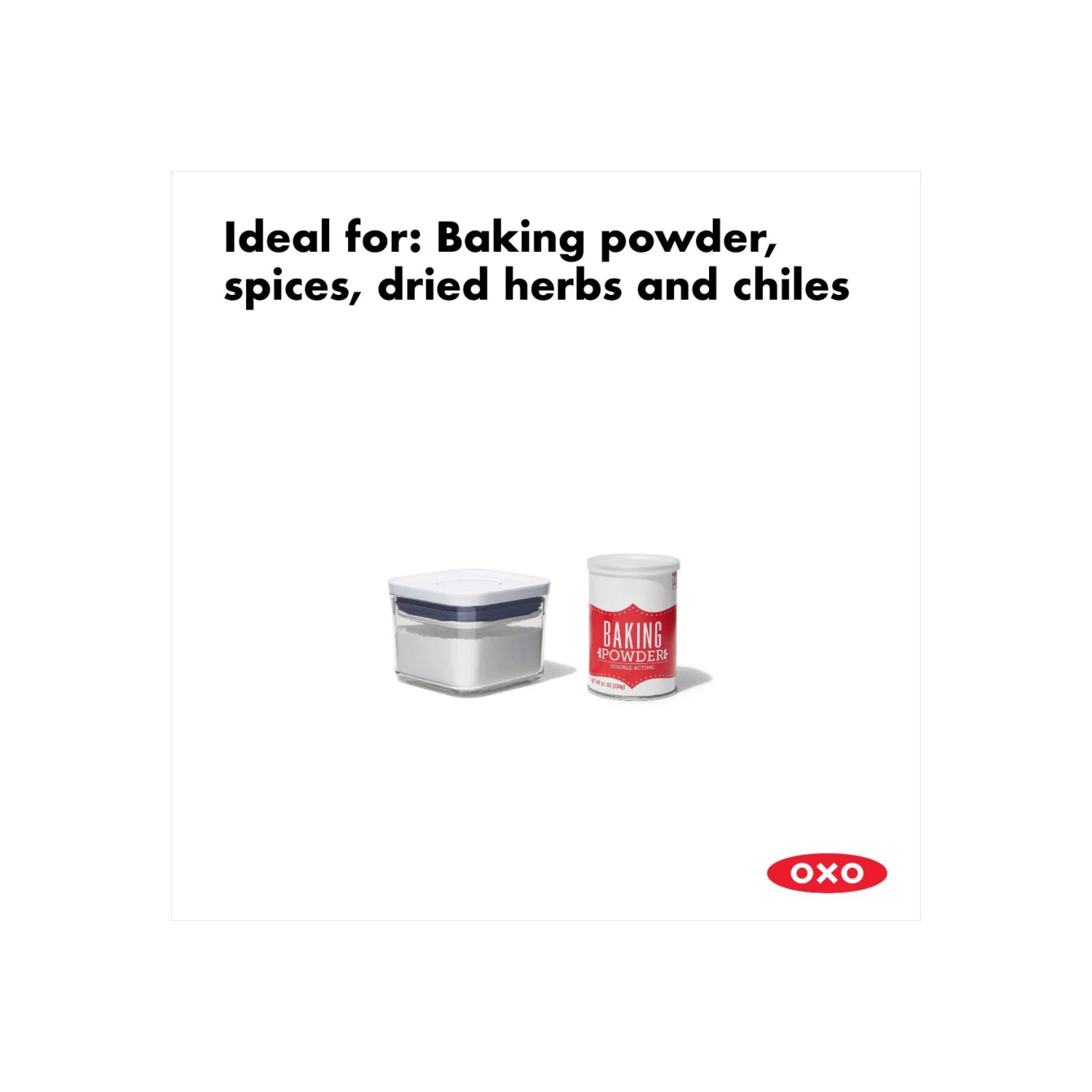 POP Container - Small Square Mini (0.4 Qt.) POP Container - Small Square Mini (0.4 Qt.) -OXO Kitchen Essentials gg idealfor 8smallsquaremini 1