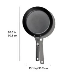OXO Outdoor 12" Carbon Steel Pan 5 OXO Outdoor 12" Carbon Steel Pan -OXO Kitchen Essentials odr 12in carbon steel pan apdp 01 dim
