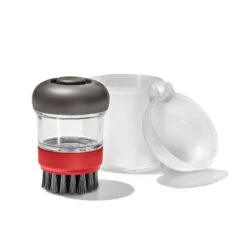 Outdoor Soap Dispensing Dish Brush With Storage Case