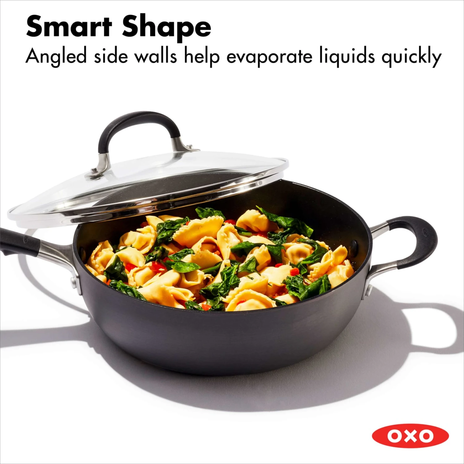 Non-Stick 3-Quart Chef's Pan With Lid And Helper Handles Non-Stick 3-Quart Chef's Pan With Lid And Helper Handles -OXO Kitchen Essentials