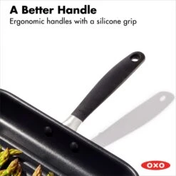Non-Stick 11-Inch Grill Pan 4 Non-Stick 11-Inch Grill Pan -OXO Kitchen Essentials oxo 11insqugrill product handle 1