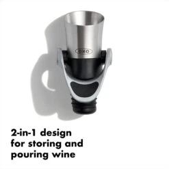Steel Wine Stopper & Pourer -OXO Kitchen Essentials stl 11136400 8 1