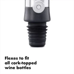 Steel Wine Stopper & Pourer -OXO Kitchen Essentials stl 11136400 8a 1