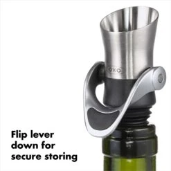 Steel Wine Stopper & Pourer -OXO Kitchen Essentials stl 11136400 8c 1