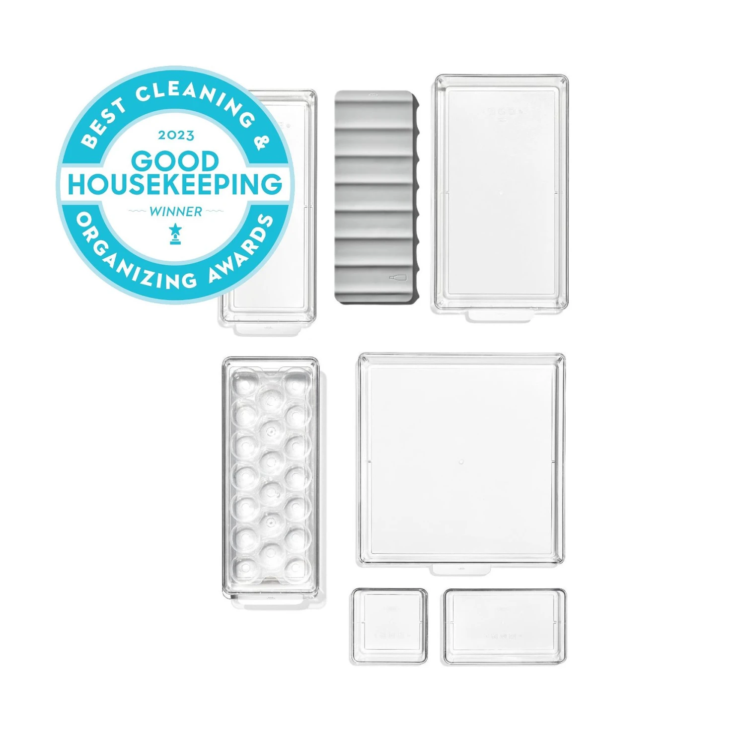 OXO Good Grips 8-Piece Refrigerator Organization Set OXO Good Grips 8-Piece Refrigerator Organization Set -OXO Kitchen Essentials updated b0bjs11c6v 13347200 8pcset fridgeorg good house keeping