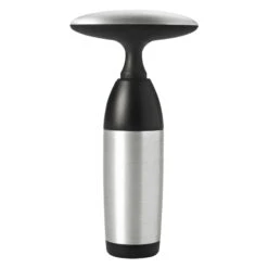 SteeL Vacuum Wine Preserver And 2 Stoppers